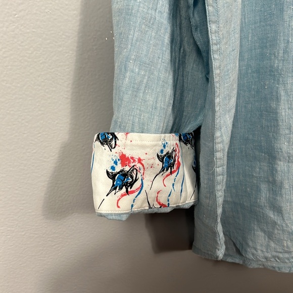 Madda Fella Linen Long Sleeve Linen Shirt size XXL- gently used - Picture 12 of 14